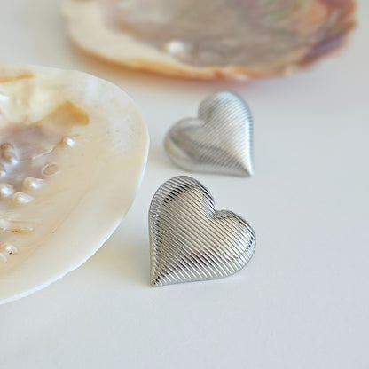 Kolczyki MIST HEART silver
