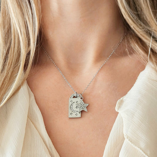 Naszyjnik MOON & STAR silver