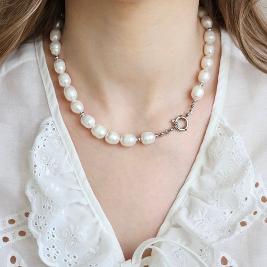 Naszyjnik PERLEA silver