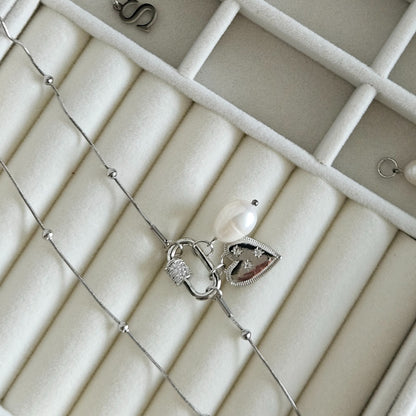 Charms LARGE PEARL silver